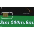 Iridium SIM card prepagata, con attivazione e 200 minuti, validità 6 mesi