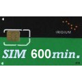 Iridium SIM card prepagata, con attivazione e 600 minuti, validità 12 mesi. 36.000 unità